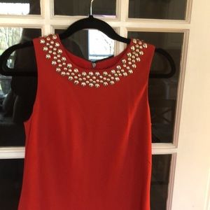 Trina Turk Red Sleeveless Dress w/ Grommets
